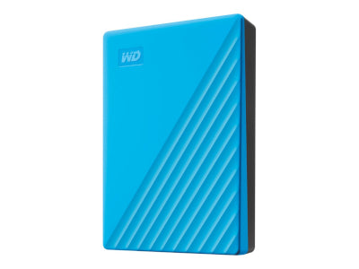 قرص صلب محمول WD My Passport بسعة 4 تيرابايت USB3.0 متوافق مع USB2.0 أزرق للبيع بالتجزئة