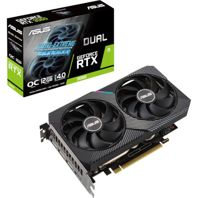 ASUS بطاقة رسومات 12GB RTX3060 DUAL-O12G-V2 3xDP/HDMI DUAL-RTX3060-O12G-V2