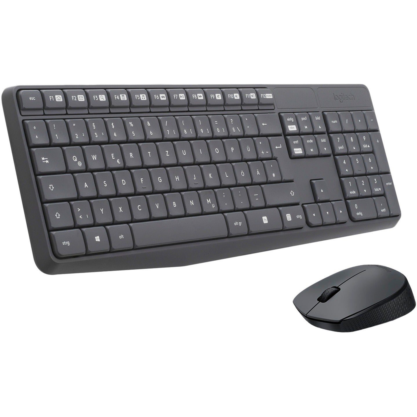 Logitech Desktop MK235 Draadloos [DE] donkergrijs